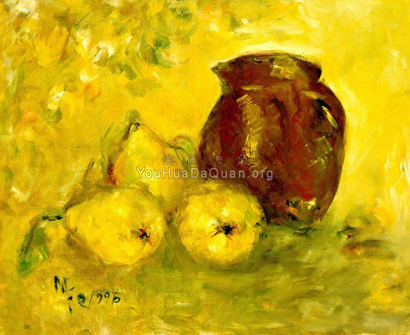 Bodegon Con Membrillos - 马里·Fe·罗梅罗·坎波